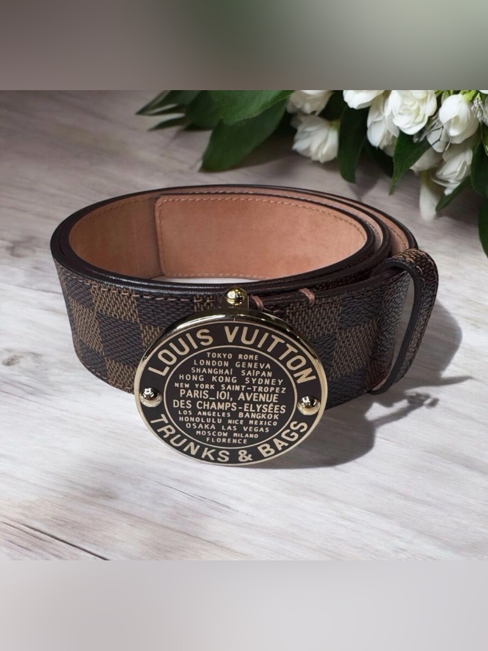 Louis Vuitton Damier Ebene Trunks & Bags Belt (80/32)